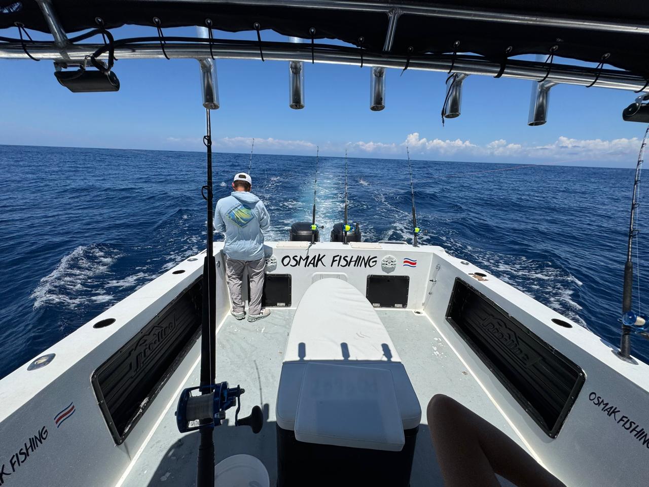 Pro-Line boat interior with captain at the helm